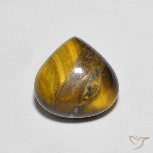 2.00ct Naturale Marrone dorato Occhio di tigre, Forma a pera, Opaco