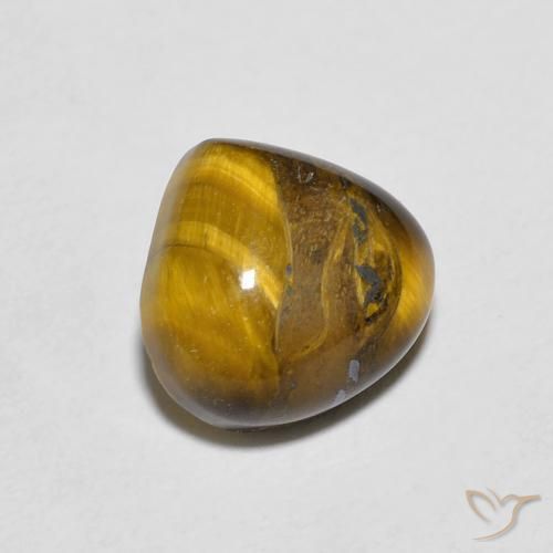 Occhio di tigre Marrone dorato naturale da 2.00 ct, Forma a pera, Opaco