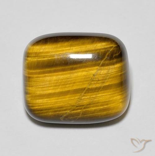 8.41ct Naturale Marrone medio Occhio di tigre, Cuscino, Opaco