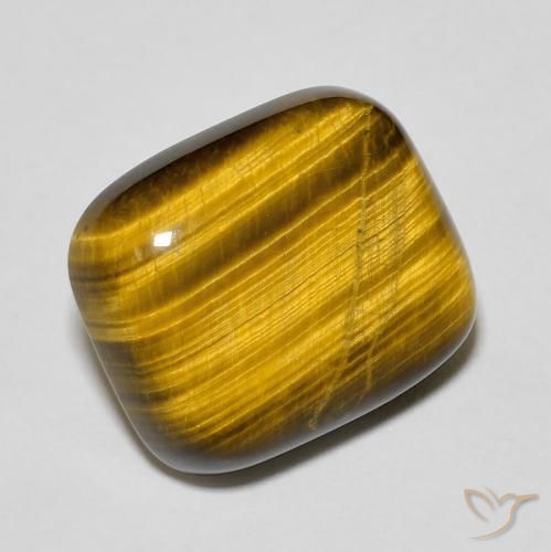 Occhio di tigre Marrone medio naturale da 8.41 ct, Cuscino, Opaco