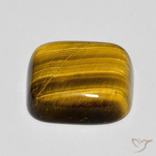Occhio di tigre Marrone medio naturale da 8.41 ct, Cuscino, Opaco