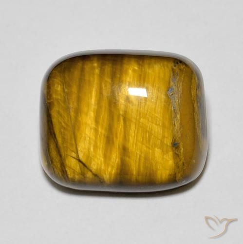 8.50ct Naturale Marrone dorato Occhio di tigre, Cuscino, Opaco