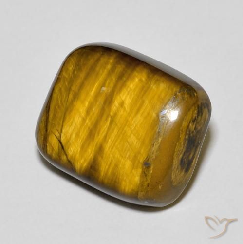 Occhio di tigre Marrone dorato naturale da 8.50 ct, Cuscino, Opaco