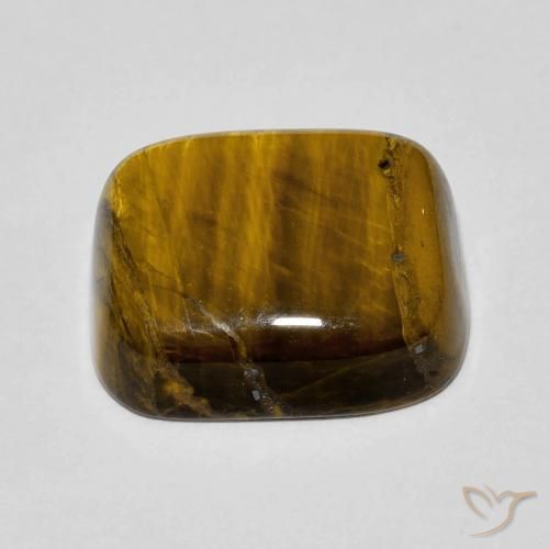 Occhio di tigre Marrone dorato naturale da 8.50 ct, Cuscino, Opaco