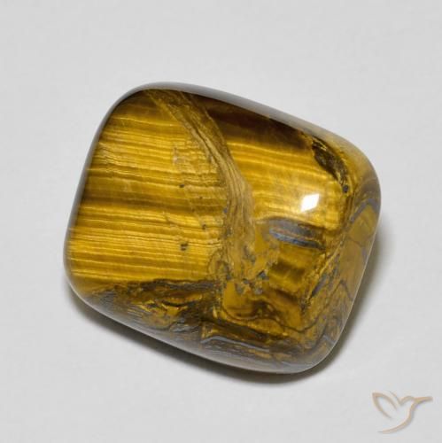 Occhio di tigre Marrone giallastro naturale da 9.33 ct, Cuscino, Opaco