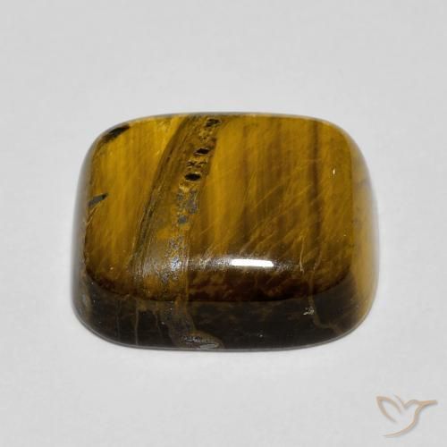 Occhio di tigre Marrone caldo naturale da 9.01 ct, Cuscino, Opaco