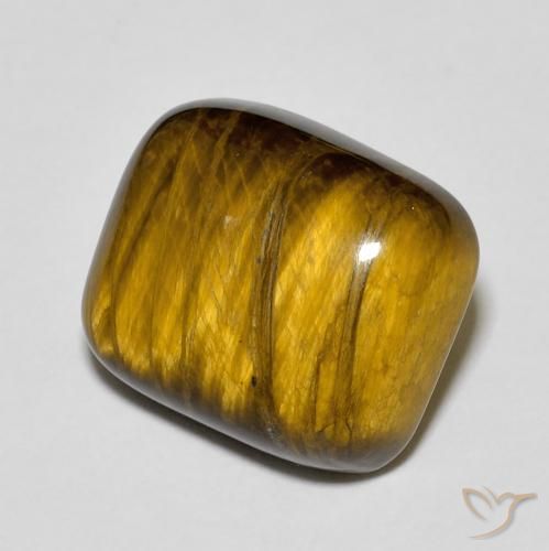 Occhio di tigre Marrone medio naturale da 8.99 ct, Cuscino, Opaco