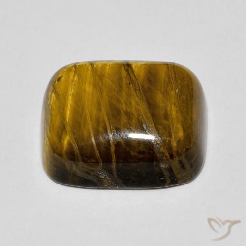 Occhio di tigre Marrone medio naturale da 8.99 ct, Cuscino, Opaco