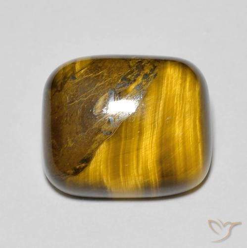 Occhio di tigre Marrone chiaro naturale da 9.28 ct, Cuscino, Opaco