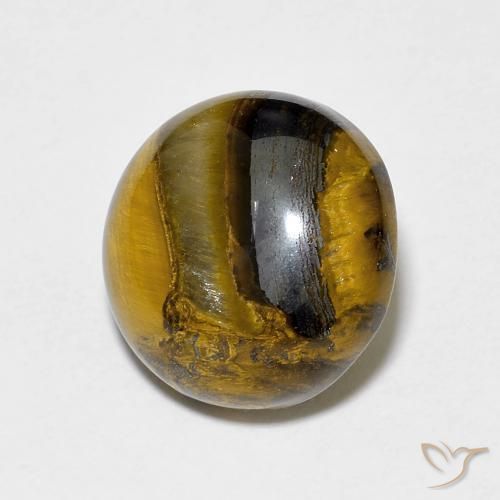 Occhio di tigre Marrone caldo naturale da 7.60 ct, Rotondo, Opaco