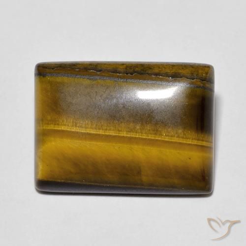 Occhio di tigre Marrone medio naturale da 11.70 ct, Taglio a baguette, Opaco