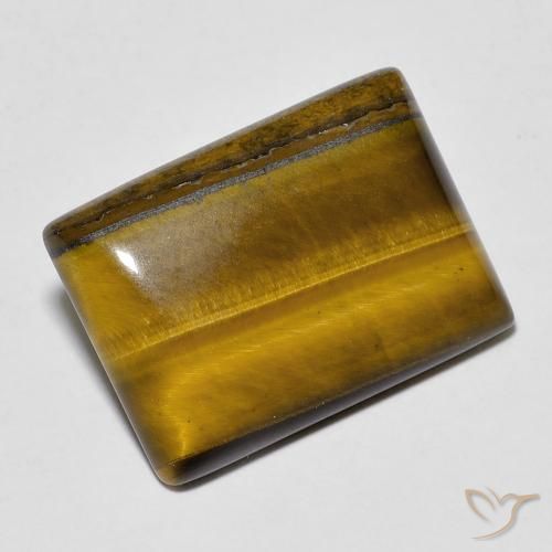 Occhio di tigre Marrone medio naturale da 11.70 ct, Taglio a baguette, Opaco