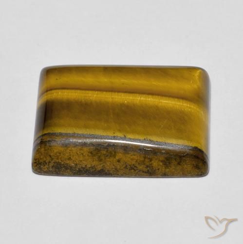Occhio di tigre Marrone medio naturale da 11.70 ct, Taglio a baguette, Opaco
