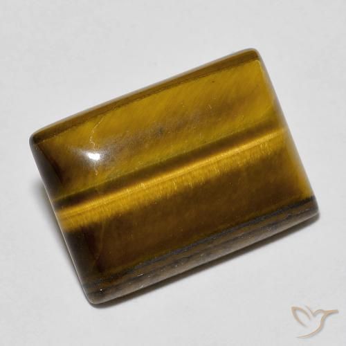 Occhio di tigre Marrone medio naturale da 11.75 ct, Taglio a baguette, Opaco