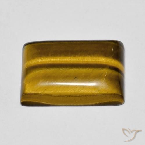 Occhio di tigre Marrone medio naturale da 11.75 ct, Taglio a baguette, Opaco