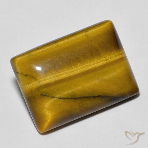 13.18ct Naturale Marrone caldo Occhio di tigre, Taglio a baguette, Opaco