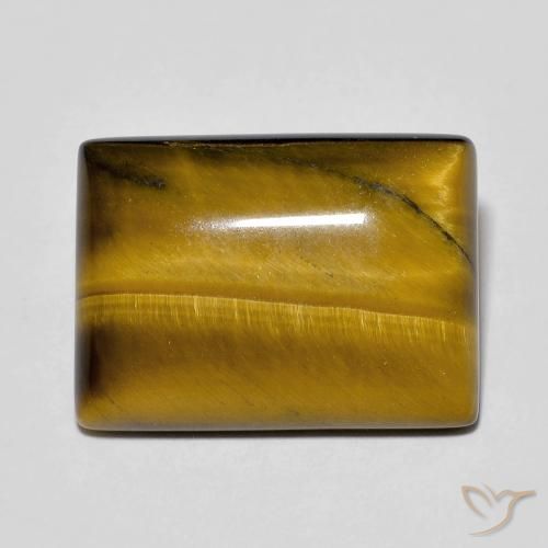 12.55ct Naturale Marrone dorato Occhio di tigre, Taglio a baguette, Opaco