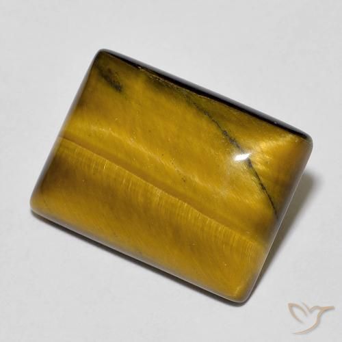 Occhio di tigre Marrone dorato naturale da 12.55 ct, Taglio a baguette, Opaco