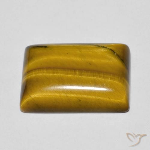 Occhio di tigre Marrone dorato naturale da 12.55 ct, Taglio a baguette, Opaco