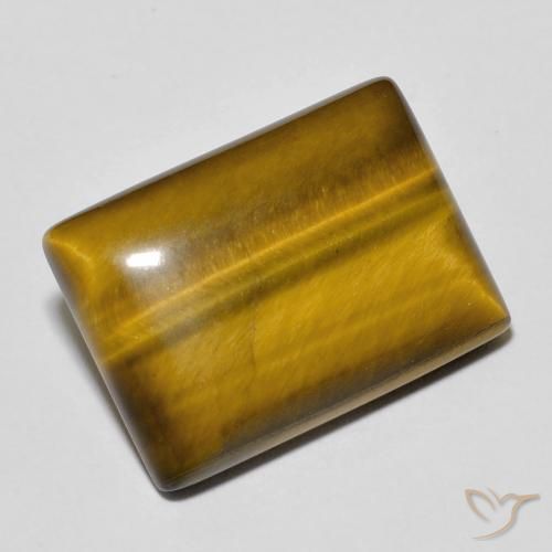 Occhio di tigre Marrone dorato naturale da 12.54 ct, Taglio a baguette, Opaco
