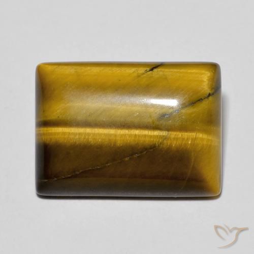 11.56ct Naturale Marrone caldo Occhio di tigre, Taglio a baguette, Opaco