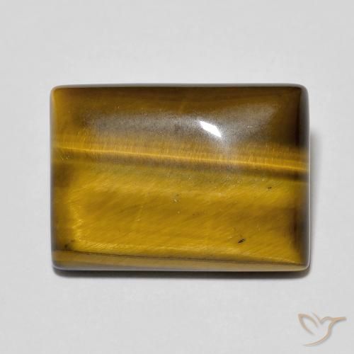 12.85ct Naturale Marrone medio Occhio di tigre, Taglio a baguette, Opaco