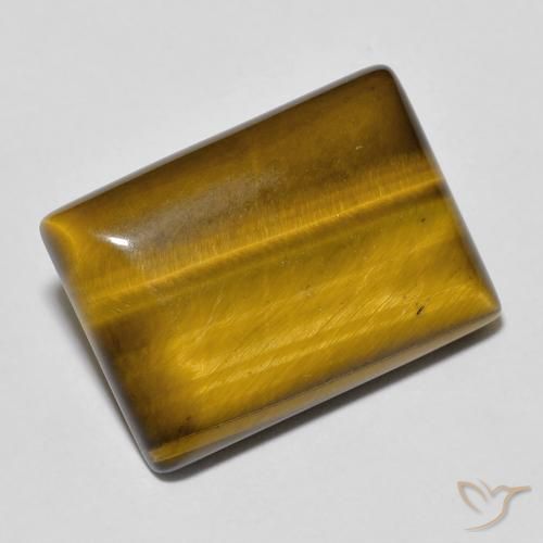 Occhio di tigre Marrone medio naturale da 12.85 ct, Taglio a baguette, Opaco