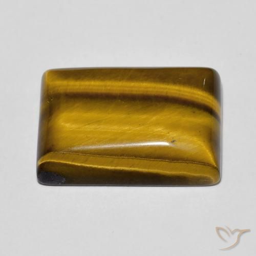 Occhio di tigre Marrone medio naturale da 12.85 ct, Taglio a baguette, Opaco