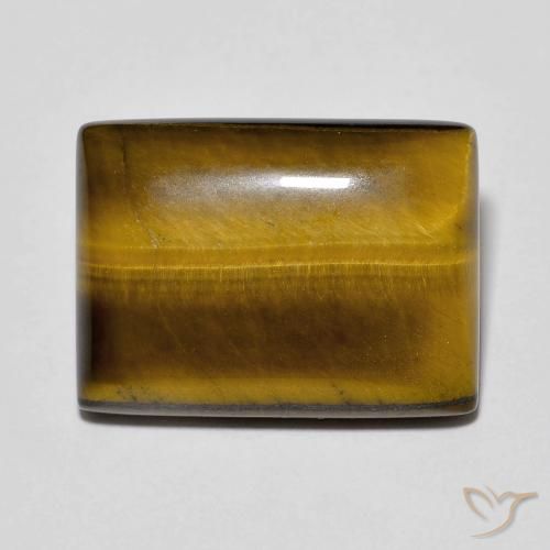 13.15ct Naturale Marrone medio Occhio di tigre, Taglio a baguette, Opaco