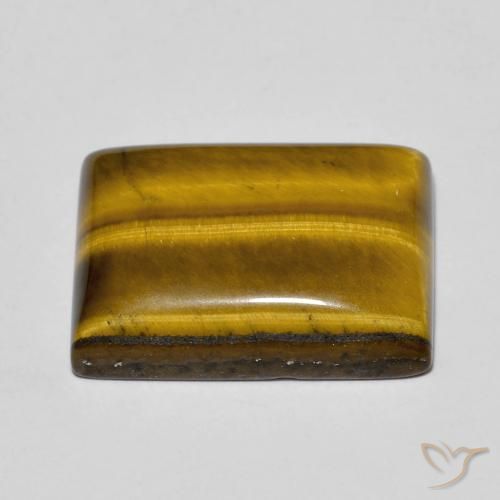 Occhio di tigre Marrone medio naturale da 13.15 ct, Taglio a baguette, Opaco