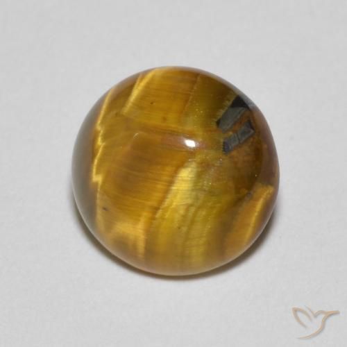 Occhio di tigre Marrone dorato naturale da 1.57 ct, Rotondo, Opaco