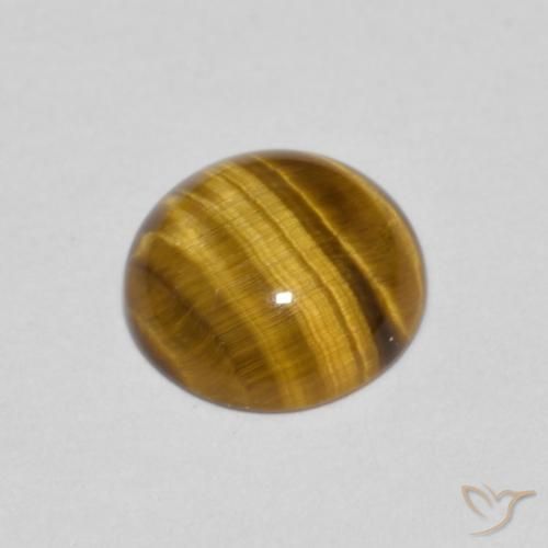 Occhio di tigre Marrone dorato naturale da 1.09 ct, Rotondo, Opaco
