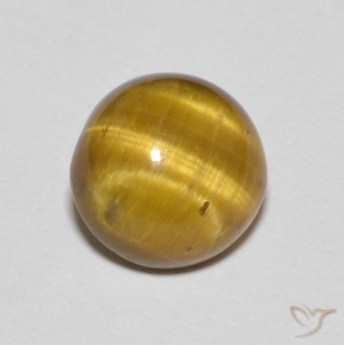 Occhio di tigre Marrone chiaro naturale da 1.64 ct, Rotondo, Opaco
