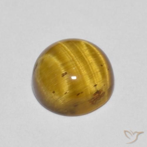 Occhio di tigre Marrone chiaro naturale da 1.64 ct, Rotondo, Opaco