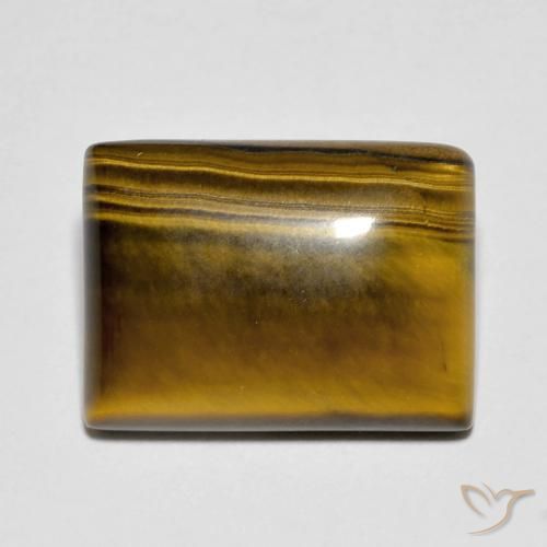 10.12ct Naturale Medium Dark-Brown Occhio di tigre, Taglio a baguette, Opaco