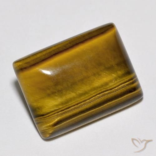 Occhio di tigre Marrone caldo naturale da 10.41 ct, Taglio a baguette, Opaco