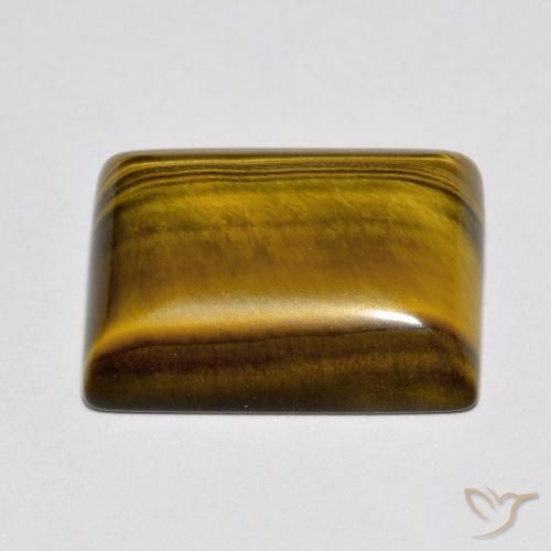 Occhio di tigre Marrone caldo naturale da 10.41 ct, Taglio a baguette, Opaco