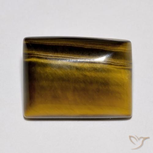 10.19ct Naturale Marrone caldo Occhio di tigre, Taglio a baguette, Opaco