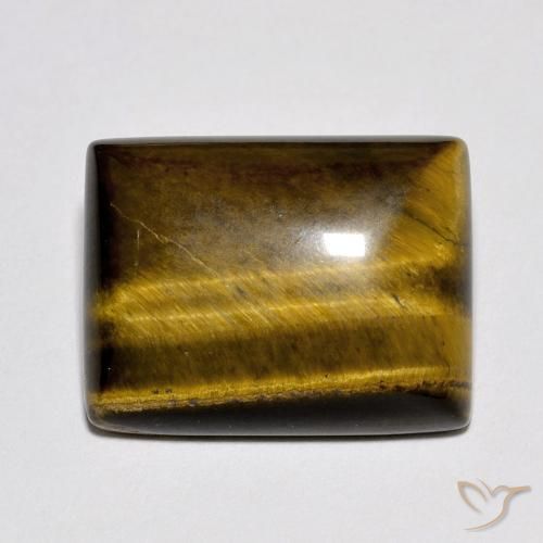 10.27ct Naturale Marrone dorato Occhio di tigre, Taglio a baguette, Opaco