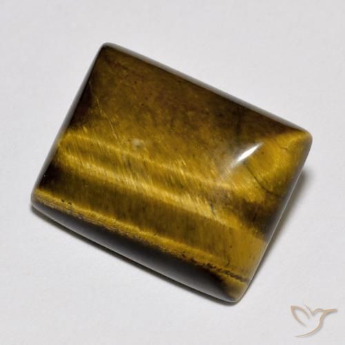 Occhio di tigre Marrone dorato naturale da 10.27 ct, Taglio a baguette, Opaco