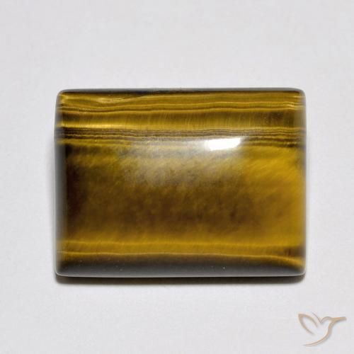 11.47ct Naturale Marrone caldo Occhio di tigre, Taglio a baguette, Opaco