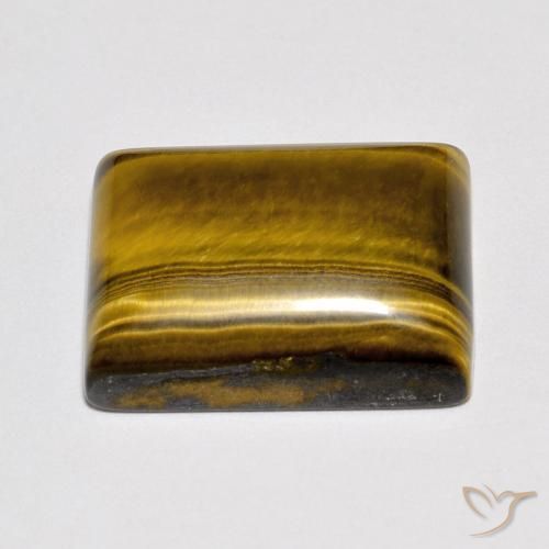 Occhio di tigre Marrone caldo naturale da 11.47 ct, Taglio a baguette, Opaco