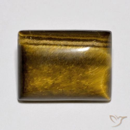 10.93ct Naturale Marrone caldo Occhio di tigre, Taglio a baguette, Opaco