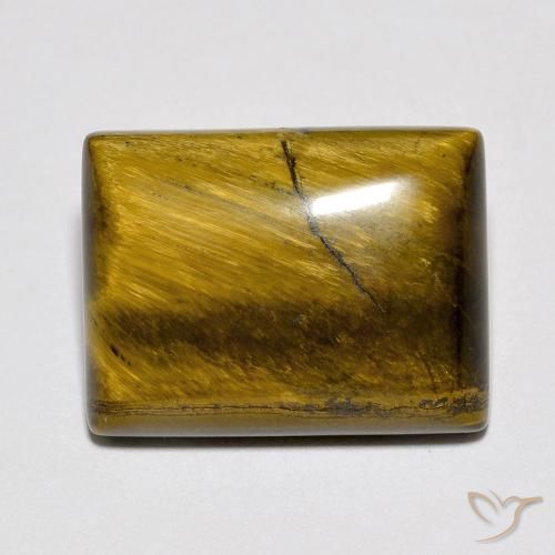 10.66ct Naturale Marrone dorato Occhio di tigre, Taglio a baguette, Opaco