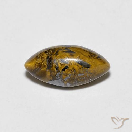 1.53ct Naturale Marrone dorato Occhio di tigre, Taglio marquise, Opaco, Photo A