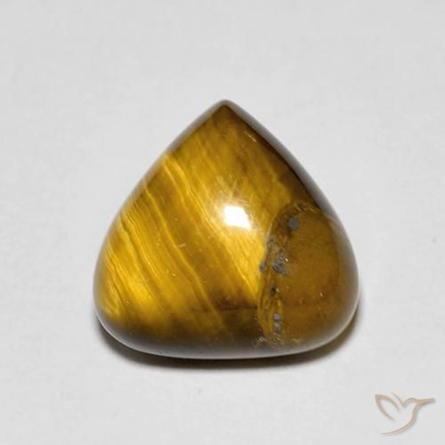 3.45ct Naturale Marrone dorato Occhio di tigre, Forma a pera, Opaco