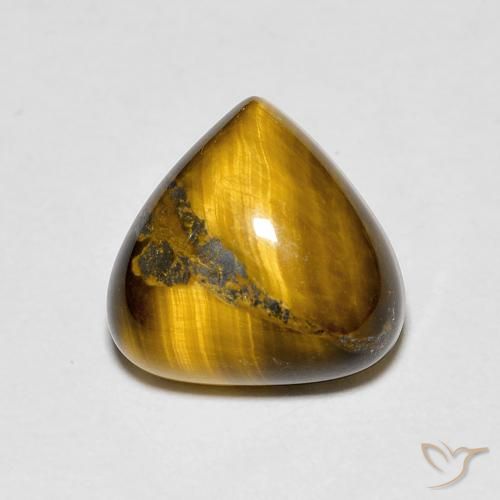 3.48ct Naturale Marrone dorato Occhio di tigre, Forma a pera, Opaco