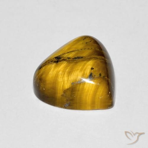 Occhio di tigre Marrone giallastro naturale da 3.43 ct, Forma a pera, Opaco