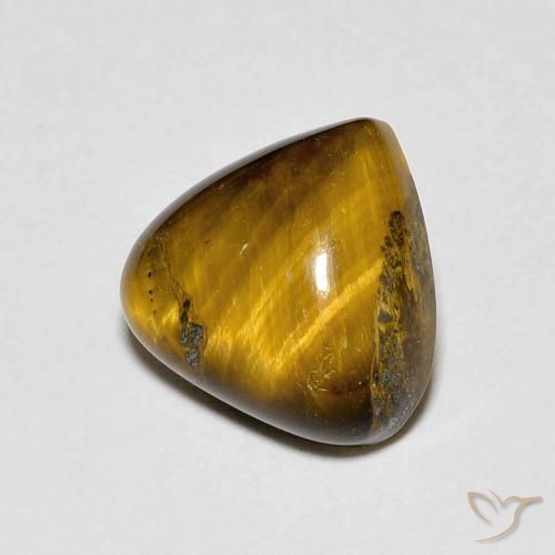 Occhio di tigre Marrone caldo naturale da 3.45 ct, Forma a pera, Opaco