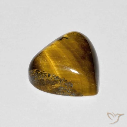 Occhio di tigre Marrone caldo naturale da 3.45 ct, Forma a pera, Opaco